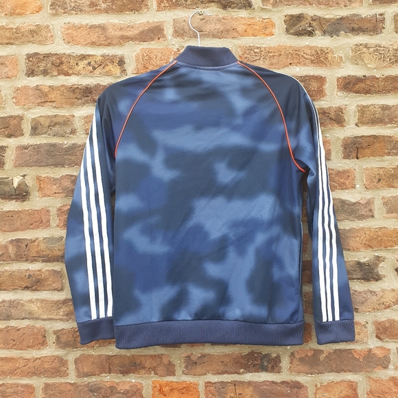 Adidas ALLOVER PRINT CAMO SST TRACK JACKET Boys 12-13y Blue - Picture 7 of 11
